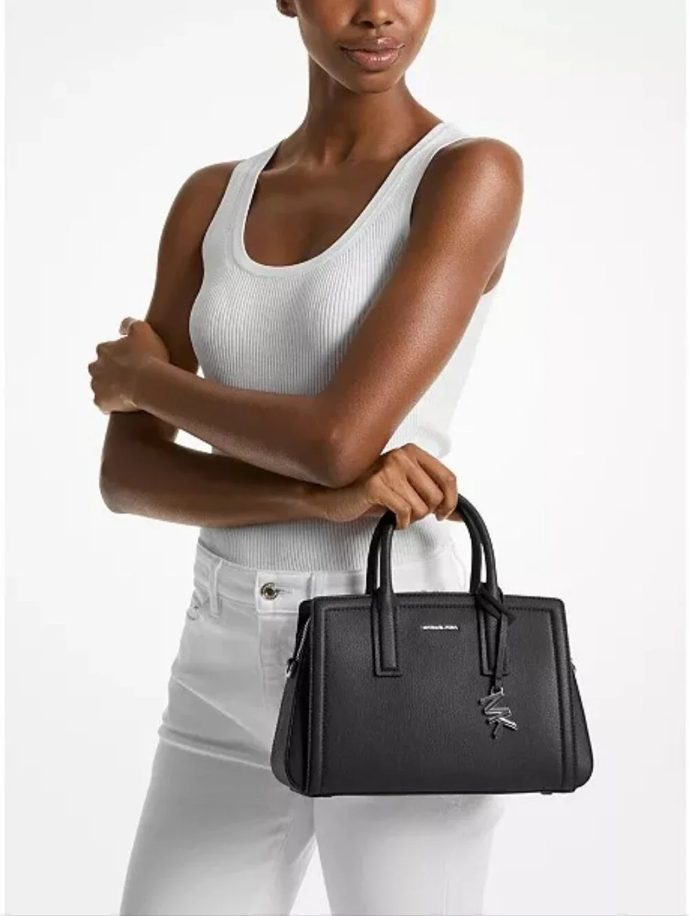 NWT Michael Kors Laila Medium Signature Logo Satchel